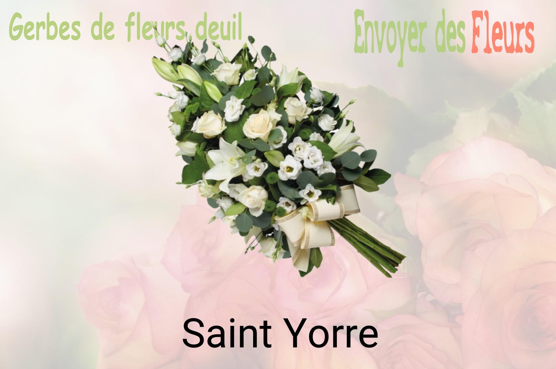 Gerbe de fleurs de deuil livrée à Saint-Yorre